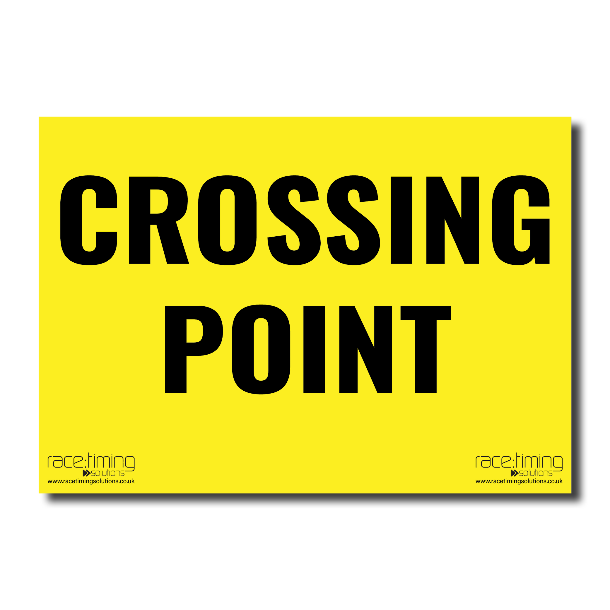 Yellow sign with 'Crossing Point' text